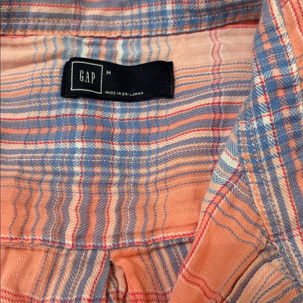 GAP Voile Plaid Button Down Shirt - Picture 4 of 5
